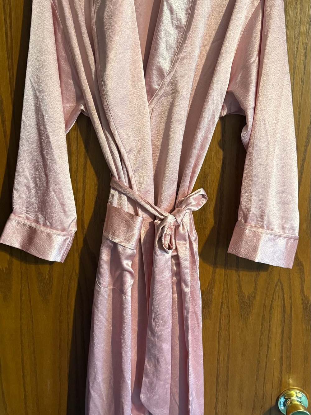 Victoria's Secret Light Pink Satin Robe with Belt